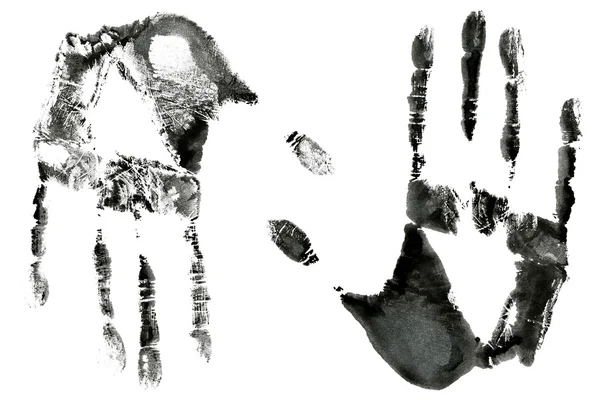 Чорний руки друку — стокове фото