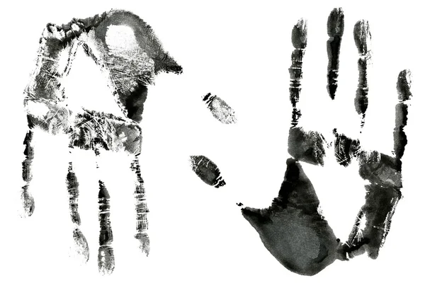 stock image Black hands print