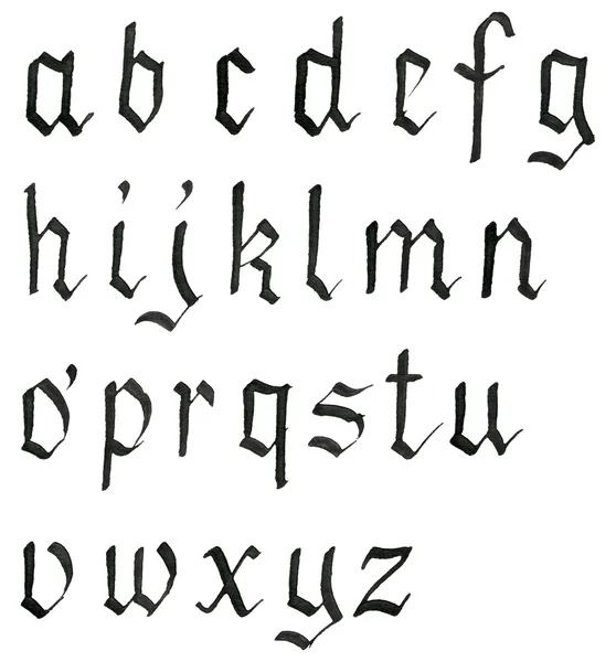 Černý inkoust abeceda — Stock fotografie