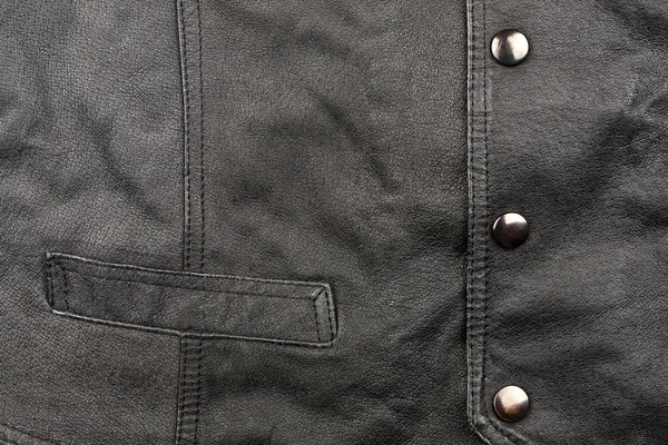 Fragment of leather vest — Stock Photo, Image