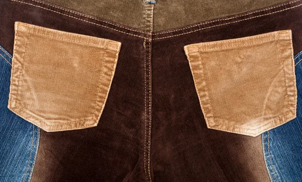 Manchester och jeans tyg texturer — Stockfoto