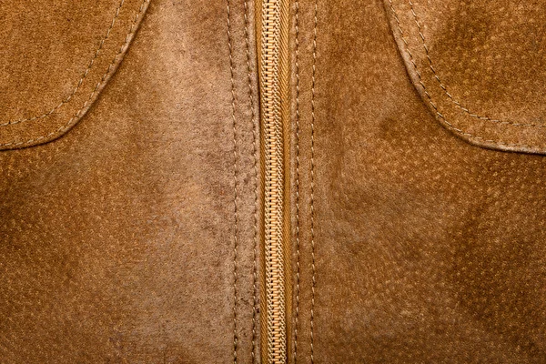 Zipper and suede — Stock Photo, Image