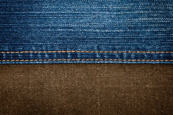 Jeans e texturas de veludo — Fotografia de Stock