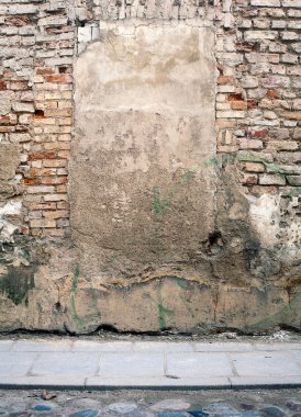 Aged street wall clipart