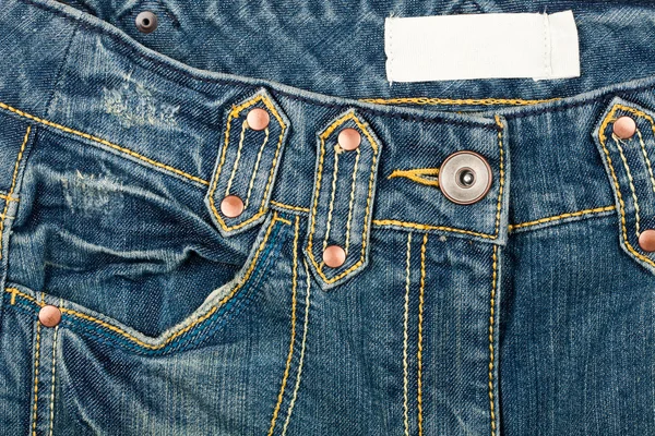 Modré džíny přední — Stock fotografie