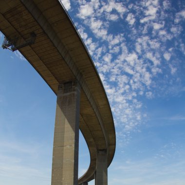 Curved Bridge in the Sky clipart