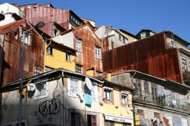 Slums, oporto, portugal clipart