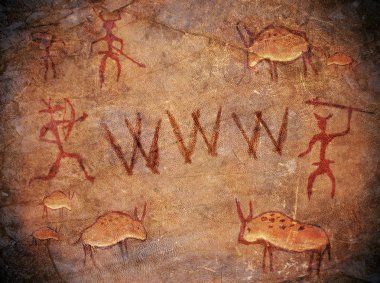 Prehistoric world wide web cave paint clipart