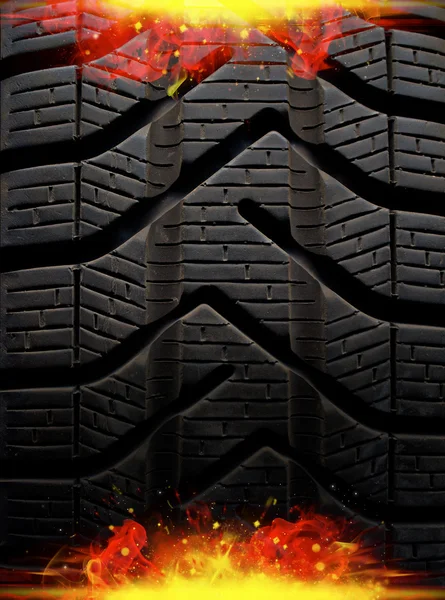 Schwarzer abstrakter Hintergrund mit roter Flamme und Kopierraum — Stockfoto
