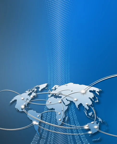 Conceito de Internet capa azul com copyspace — Fotografia de Stock