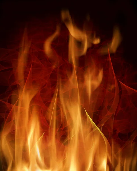 Pozadí abstraktní s hořící plameny — Stock fotografie