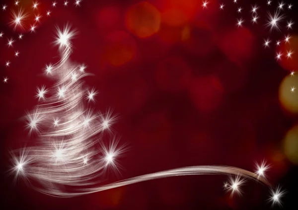 Fondo de Navidad con árbol y luces —  Fotos de Stock