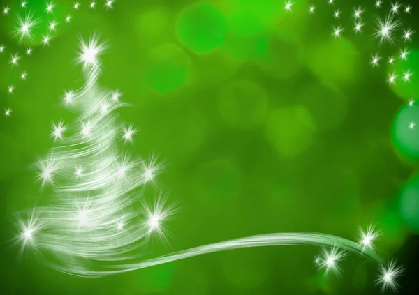 Karácsonyi háttér a fa és a fények — Stock Fotó
