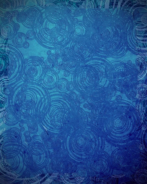 Синий абстрактный фон с кругами — стоковое фото