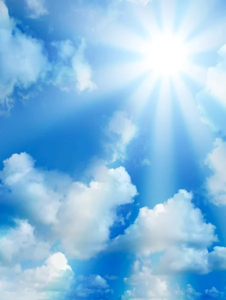 Hög kvalitet solig himmel med moln — Stockfoto