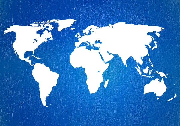 Mapa do mundo com textura azul do mar de gelo — Fotografia de Stock