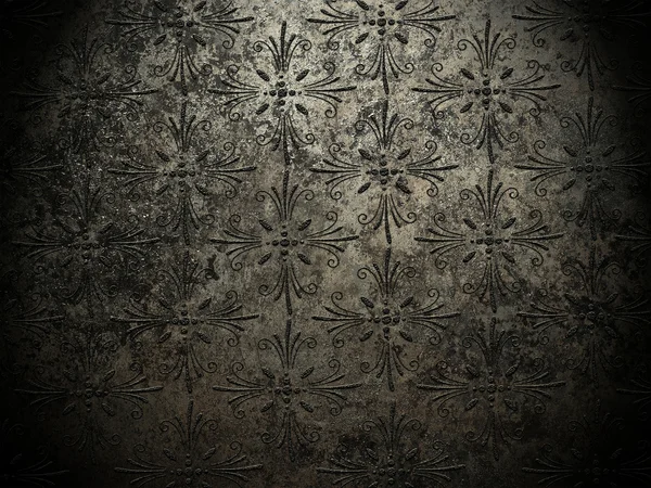 Metal background with ornaments — Stock Photo, Image
