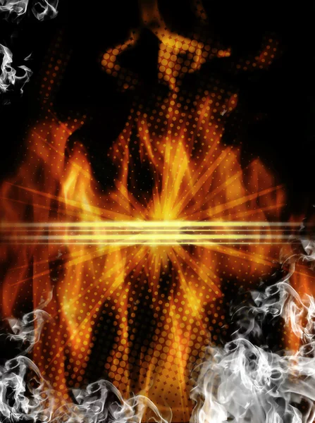 Abstract background with burning flames — Stock Photo, Image