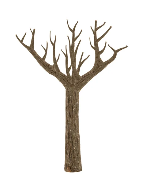 Yüksek kaliteli ölü ağaç üzerinde beyaz izole — Stok fotoğraf