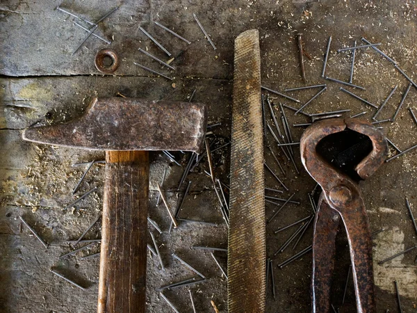 Carpenter's tools — Stockfoto