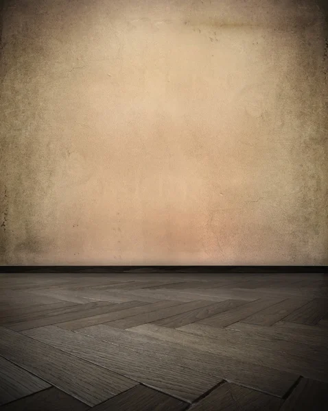 Grunge 的内部与实木复合地板 — 图库照片
