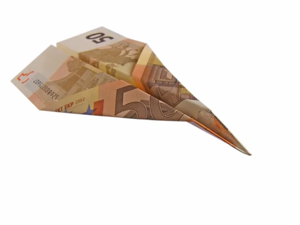 Euro vliegtuig — Stockfoto