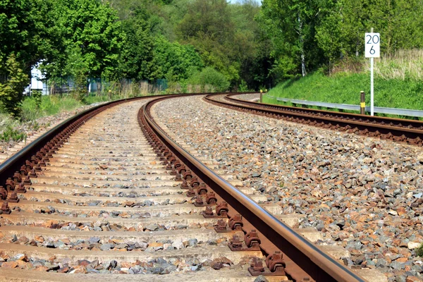 Järnväg järnvägsspår — Stockfoto