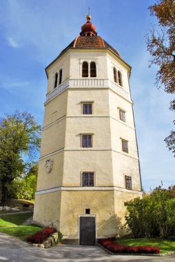 glockenturm tower schlossberg adlı çim Avusturya