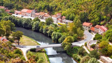 Bridge over Krka river at Knin - Croatia clipart