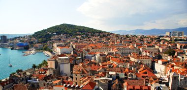 Postcard of city and Marjan Hill at Split - Croatia