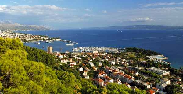 stock image View of Split coast from Marian hill - Croatia