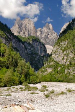 Dolomiti - Val Cimoliana - Mountain landscape clipart