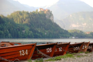 ahşap tekneler, bled - Slovenya