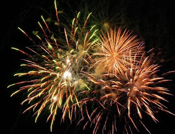 stock image Colorful Fireworks in the night sky