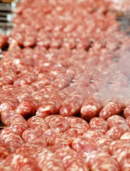 Salsichas de churrasco grandes — Fotografia de Stock