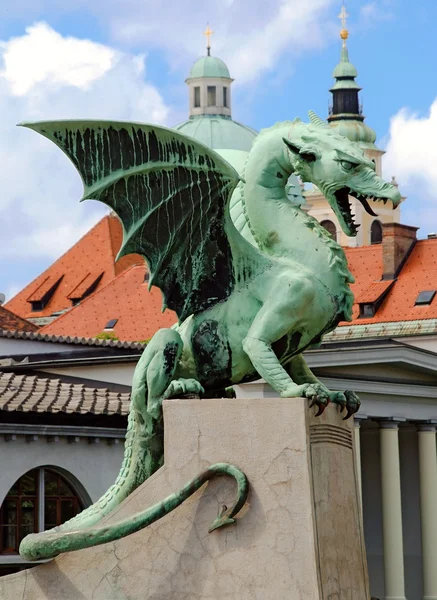 Dragón en Zmajski más - Liubliana —  Fotos de Stock