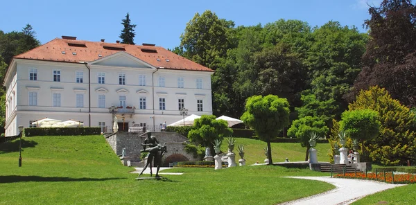 Postkort fra Tivoli slott i Ljubljana – stockfoto