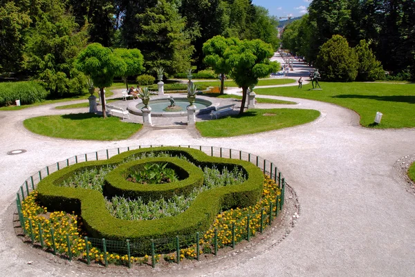 Tivoli park tuinen van ljubljana — Stockfoto