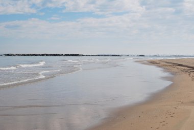 güneşli bir gün Adriyatik sahil pescara