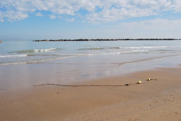 In een zonnige dag de Adriatische strand provincie pescara — Stockfoto