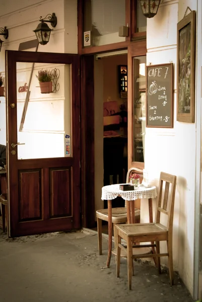 A café in the jewish quarter in krakov, poland, europe — Φωτογραφία Αρχείου