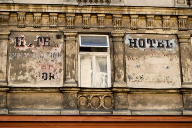 Old hotel in the jewish quarter in krakov, poland, europe clipart