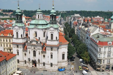 Prag, Çek repulic, saraylar, köprü ve kale ile başkenti