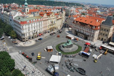 Prag, Çek repulic, saraylar, köprü ve kale ile başkenti