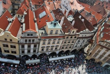 Prag, Çek repulic, saraylar, köprü ve kale ile başkenti