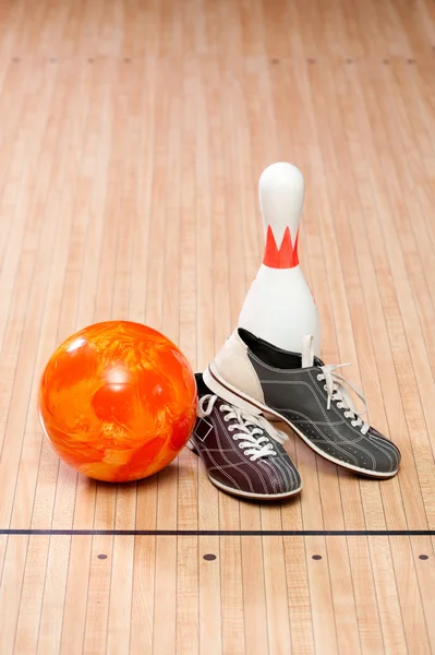 Composizione bowling Immagini Stock Royalty Free