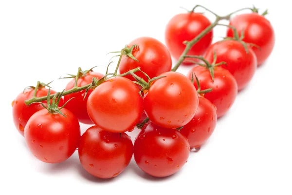 stock image Wet Cherry tomatoes on white