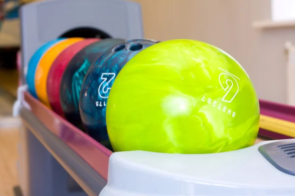 A group of colored bowling balls — Stock Photo, Image