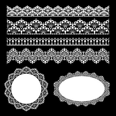 Seamless lace set clipart