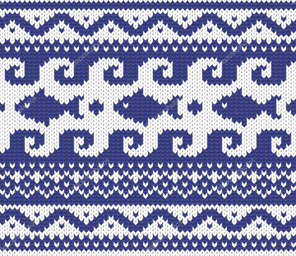 Knitted marine pattern